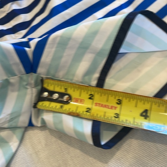 28005 Hunter Target Youth Women’s White Blue Teal Striped Running Shorts L 10/12 - Picture 4 of 7